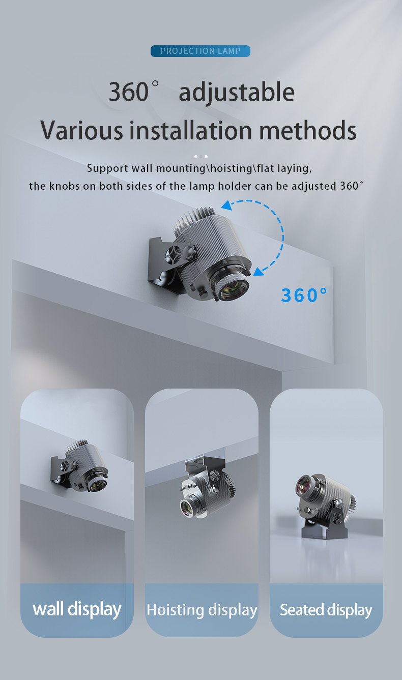 전문 고보 프로젝터 360 회전 - 맞춤형 로고 프로젝션