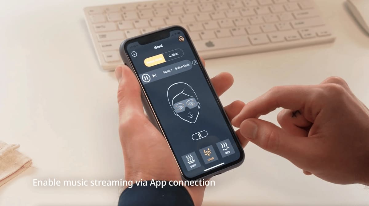 지능형 Bluetooth 연결을 갖춘 현대적인 마사지 안경