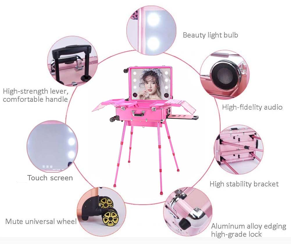 LED 및 블루투스 기능을 갖춘 다기능 휴대용 화장품 케이스