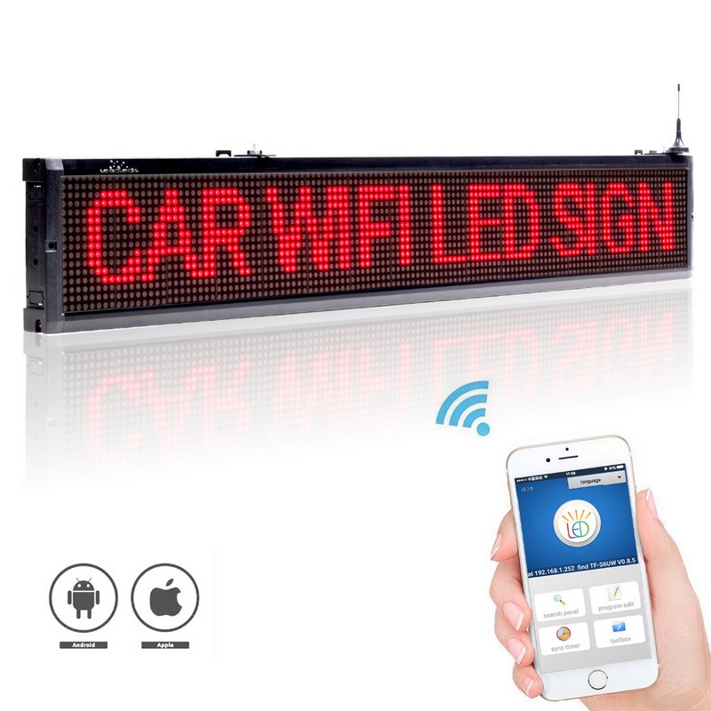 기업용 WiFi LED 디스플레이, 레드, 101cm