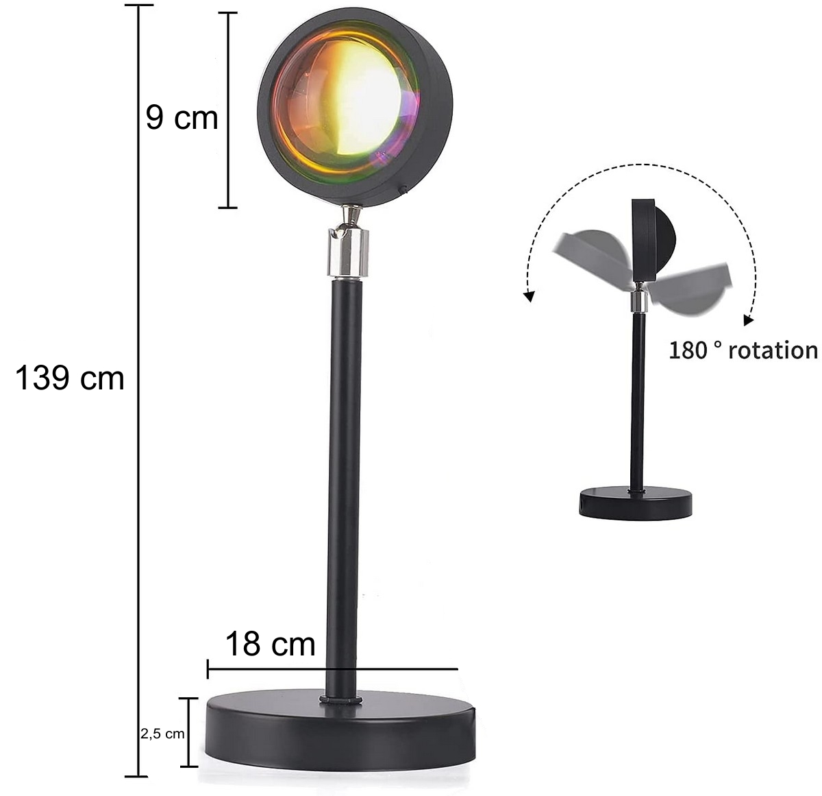 휴대 전화용 일몰 RGB 램프 원형