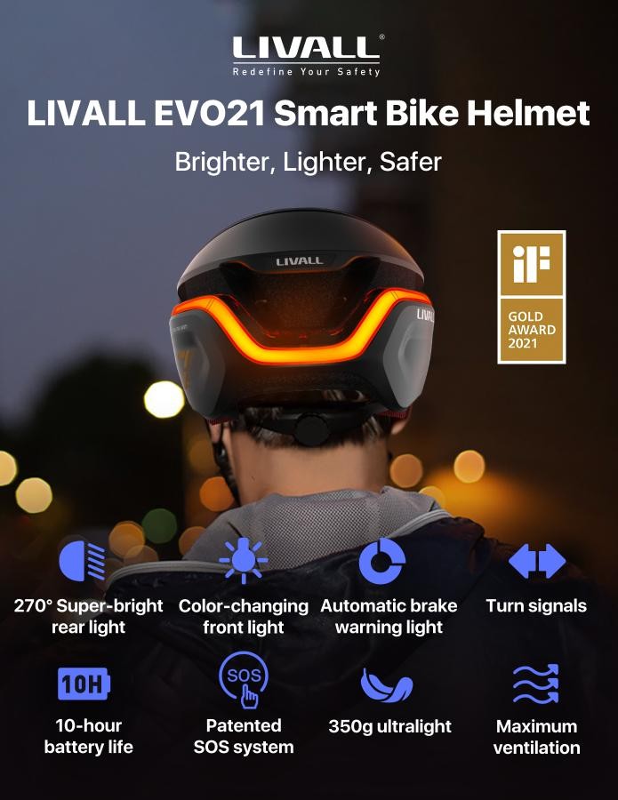 SMART 자전거 헬멧 - Livall EVO21