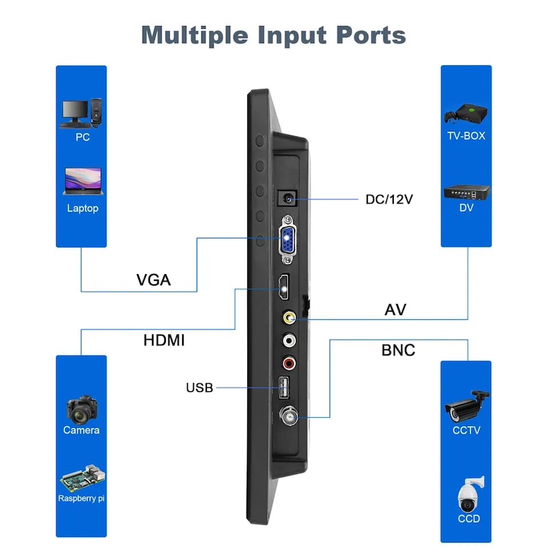 bnc vga hdmi 및 usb를 갖춘 1920 x 1200 픽셀 해상도의 LCD 모니터