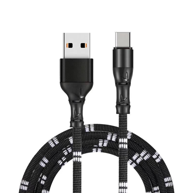 대나무 디자인의 USB Type-C 케이블